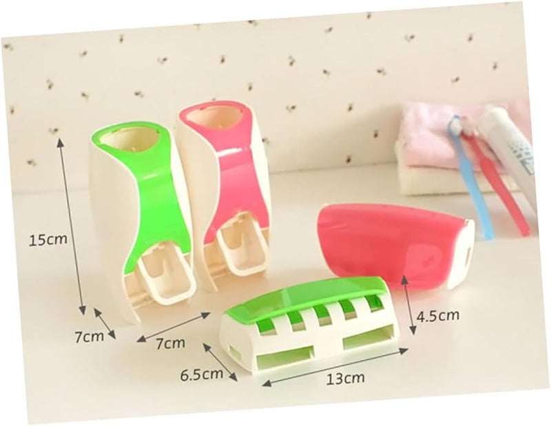 Automatic Toothpaste Dispenser With Brush Holder Set Black For Bathroom Organization - Image 2